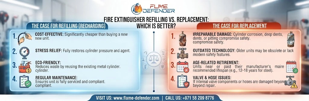 Fire Extinguisher Refilling vs. Replacement: Which Is Better?