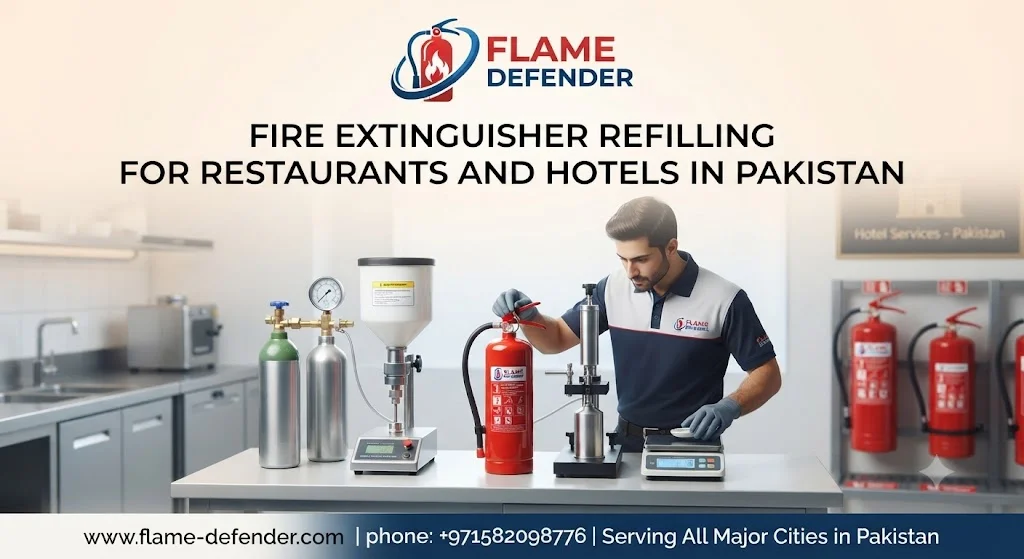 Fire Extinguisher Refilling for Restaurants and Hotels in Pakistan